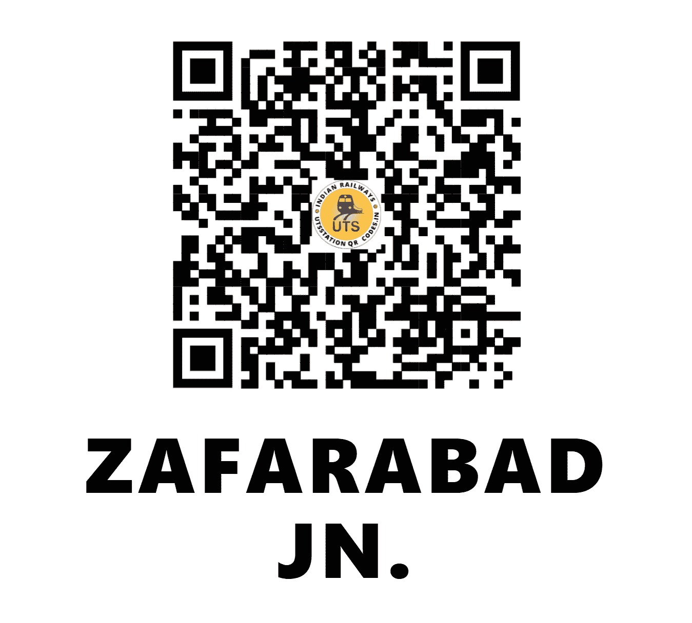 UTS QR Code for ZAFARABAD JN. - ZBD (NR - UTTAR PRADESH)